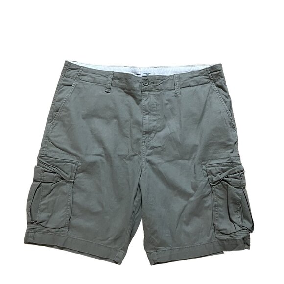Old Navy Mens Lived-In Straight Cargo Shorts Size 40 Built-In Flex Gray - Picture 1 of 4